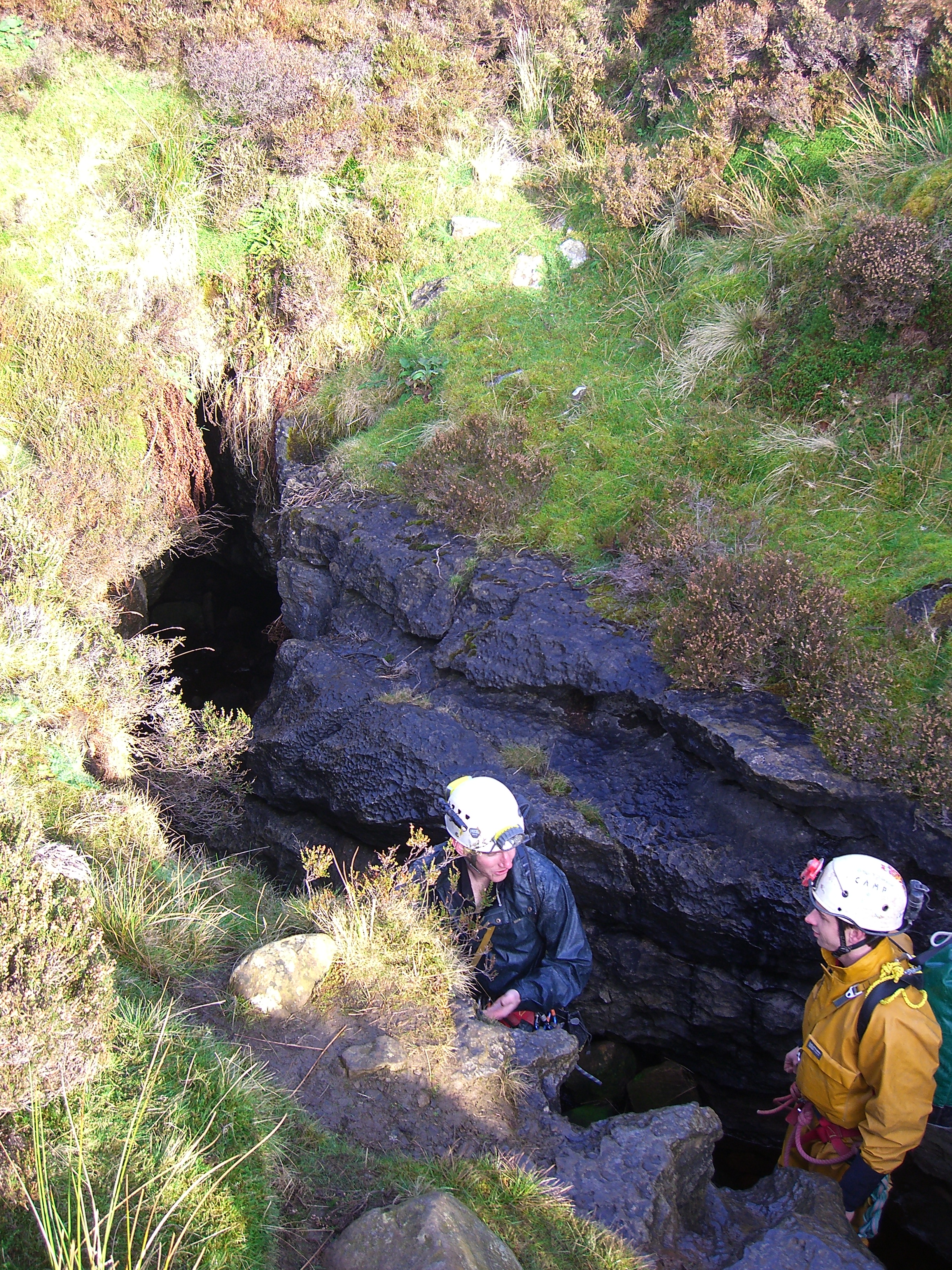 Henry & Olly  in the cave entrance